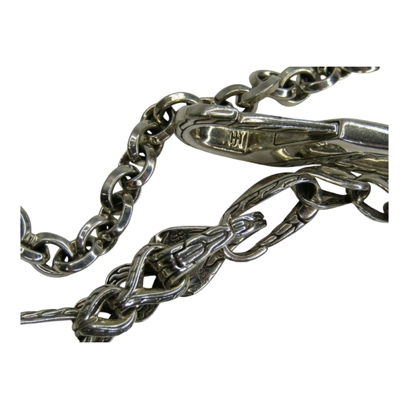 John Hardy 925 Sterling Silver Asli 36" Classic Chain Remix Y Necklace 62g - Picture 8 of 10